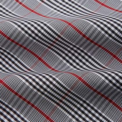 Black Prince of Wales Check Cotton Regular Fit Mayfair Shirt Image 3