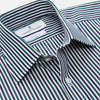 View 4 of product Green and Blue Stripe Cotton Regular Fit Mayfair Shirt