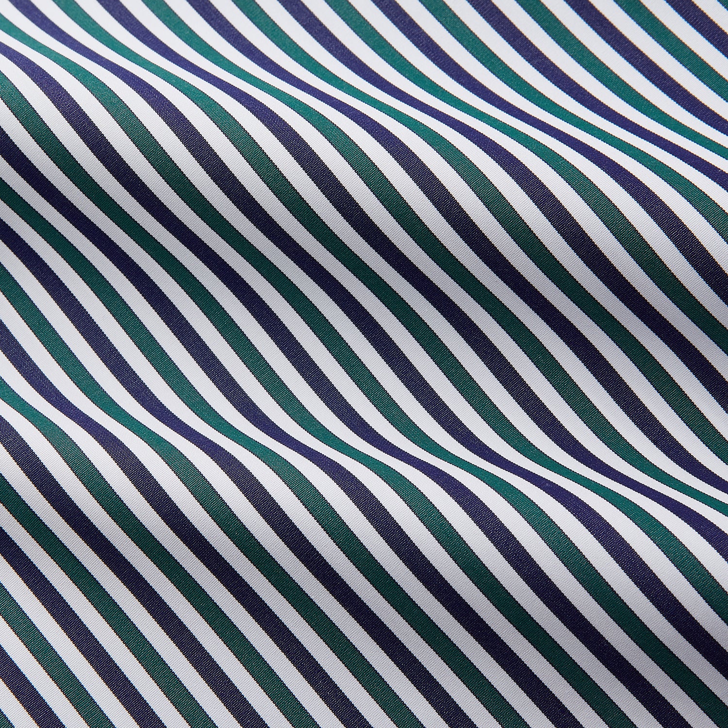 View 3 of product Green and Blue Stripe Cotton Regular Fit Mayfair Shirt