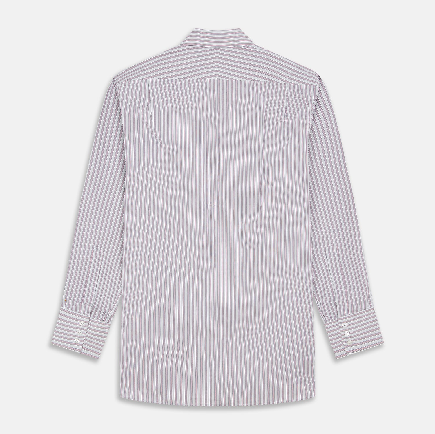 View 5 of product Red and Blue Stripe Cotton Regular Fit Mayfair Shirt