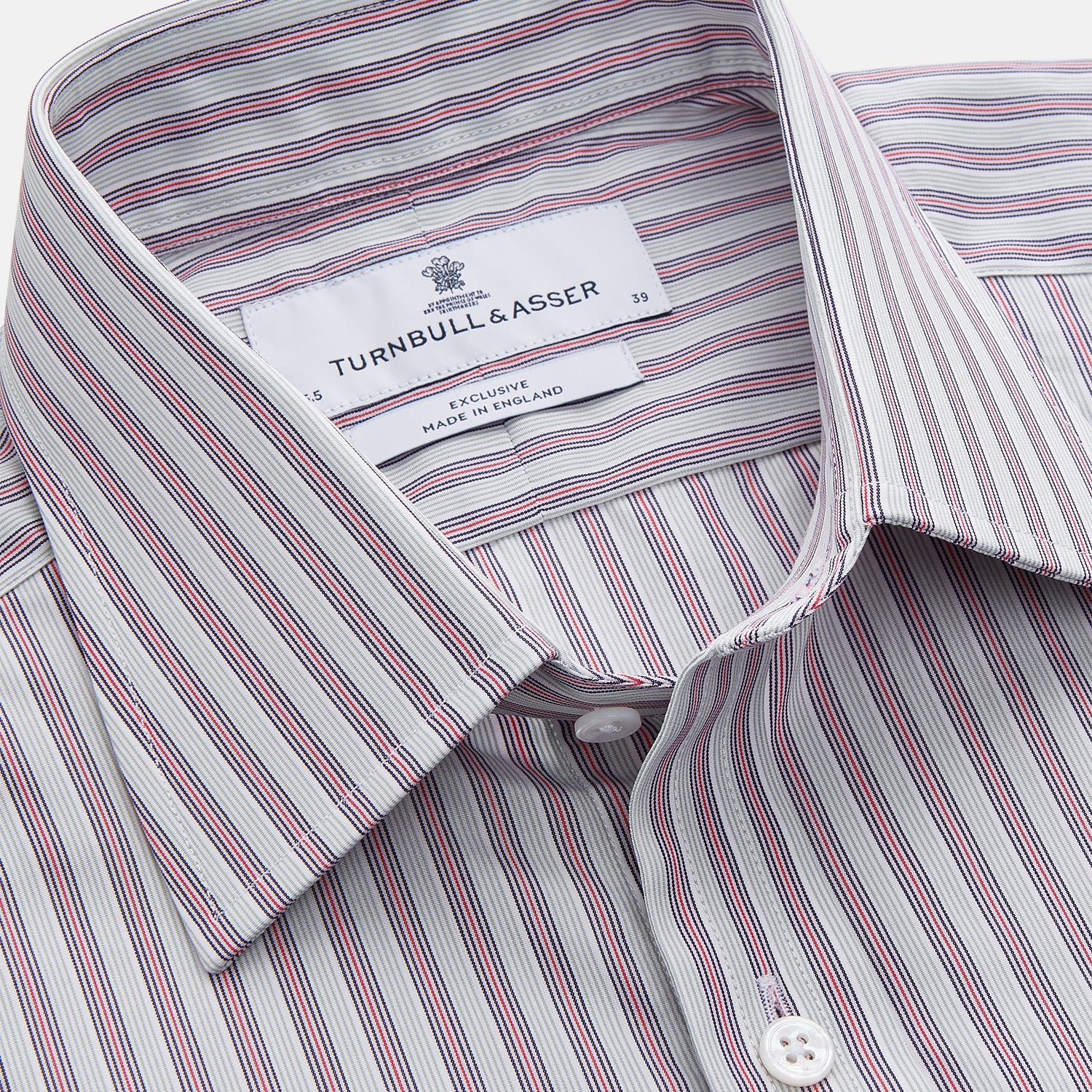 Red and Blue Stripe Cotton Regular Fit Mayfair Shirt