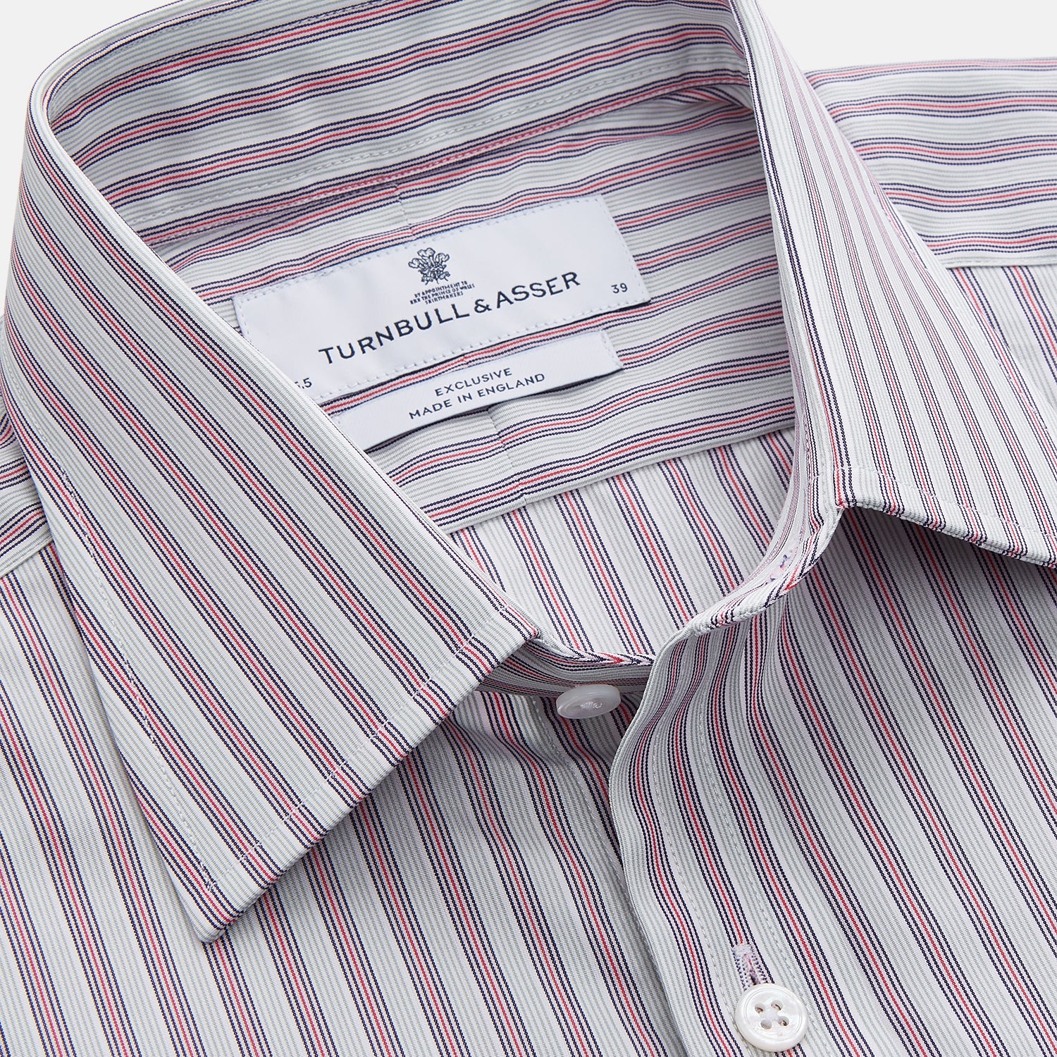 View 2 of product Red and Blue Stripe Cotton Regular Fit Mayfair Shirt