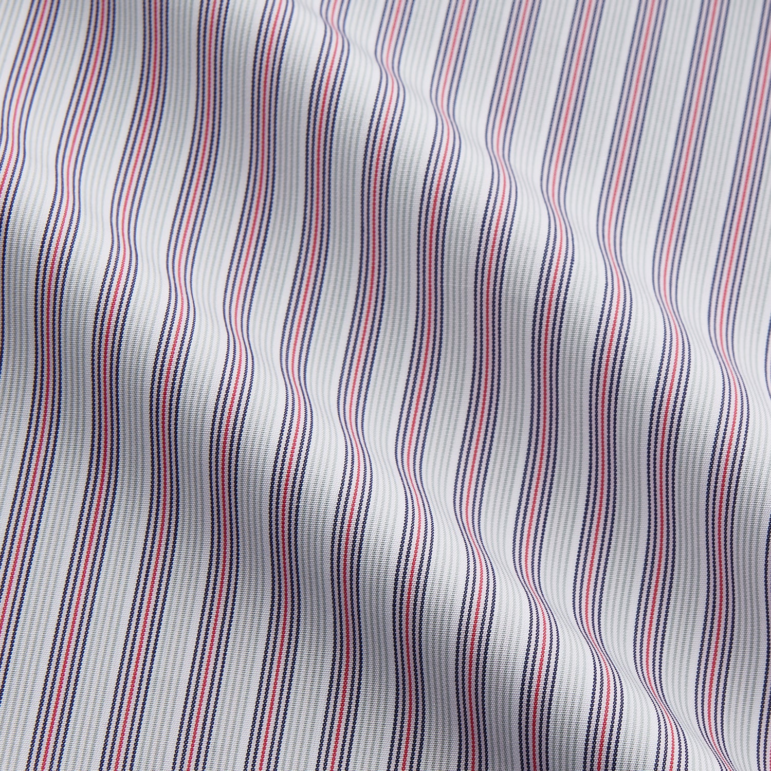View 4 of product Red and Blue Stripe Cotton Regular Fit Mayfair Shirt