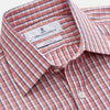 View 3 of product Orange and White Check Cotton Regular Fit Mayfair Shirt