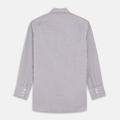 Red and Blue Check Cotton Regular Fit Mayfair Shirt Image 4
