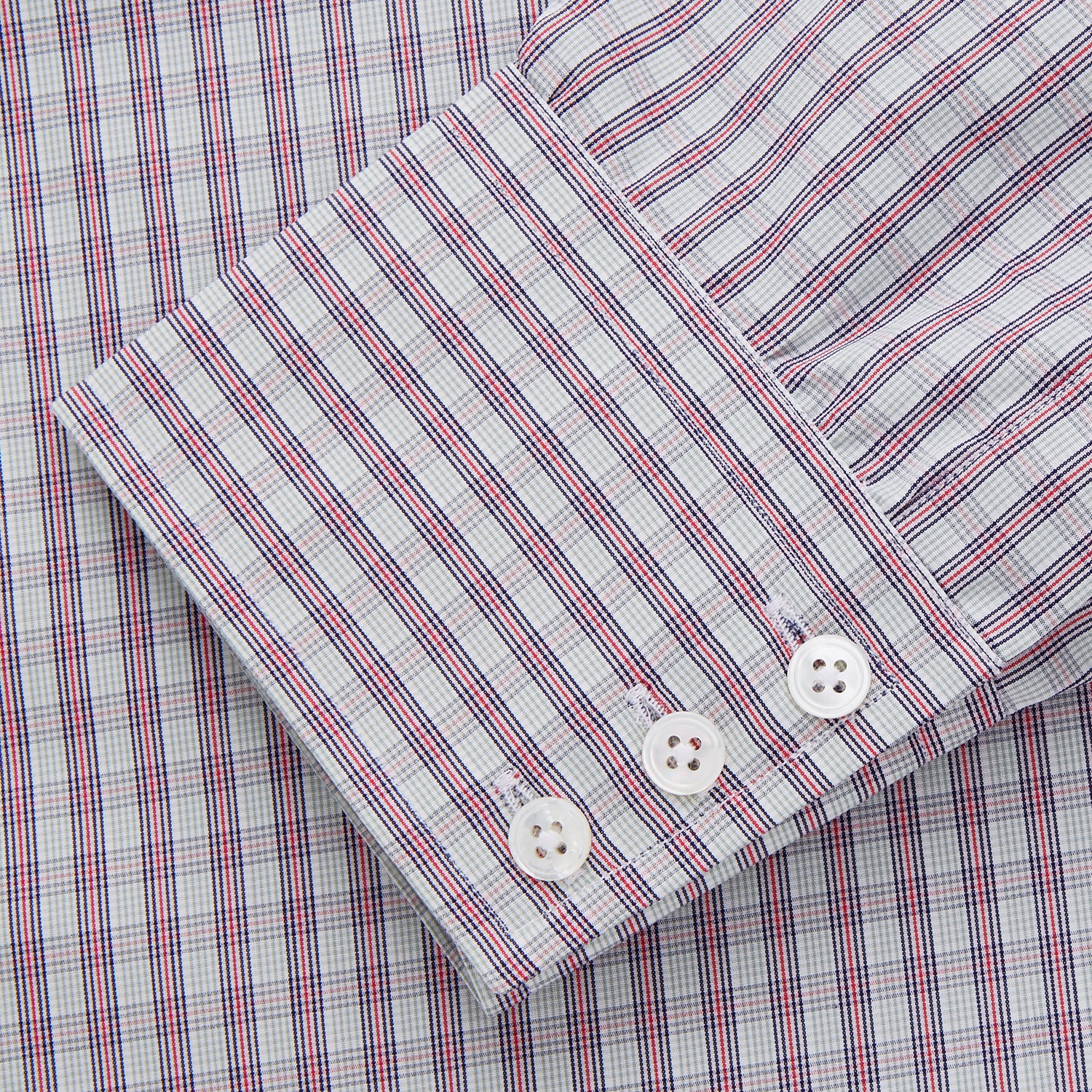 View 4 of product Red and Blue Check Cotton Regular Fit Mayfair Shirt