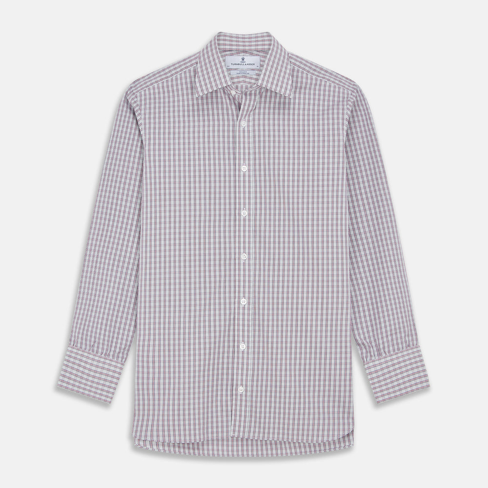 Red and Blue Check Cotton Regular Fit Mayfair Shirt