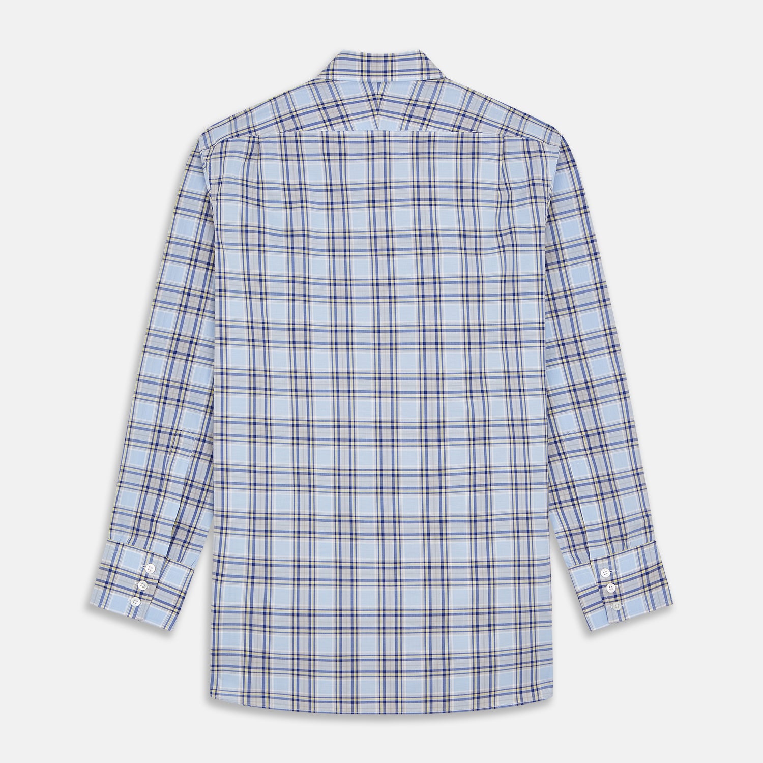 View 5 of product Blue and Yellow Check Cotton Regular Fit Mayfair Shirt