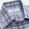 View 4 of product Blue and Yellow Check Cotton Regular Fit Mayfair Shirt