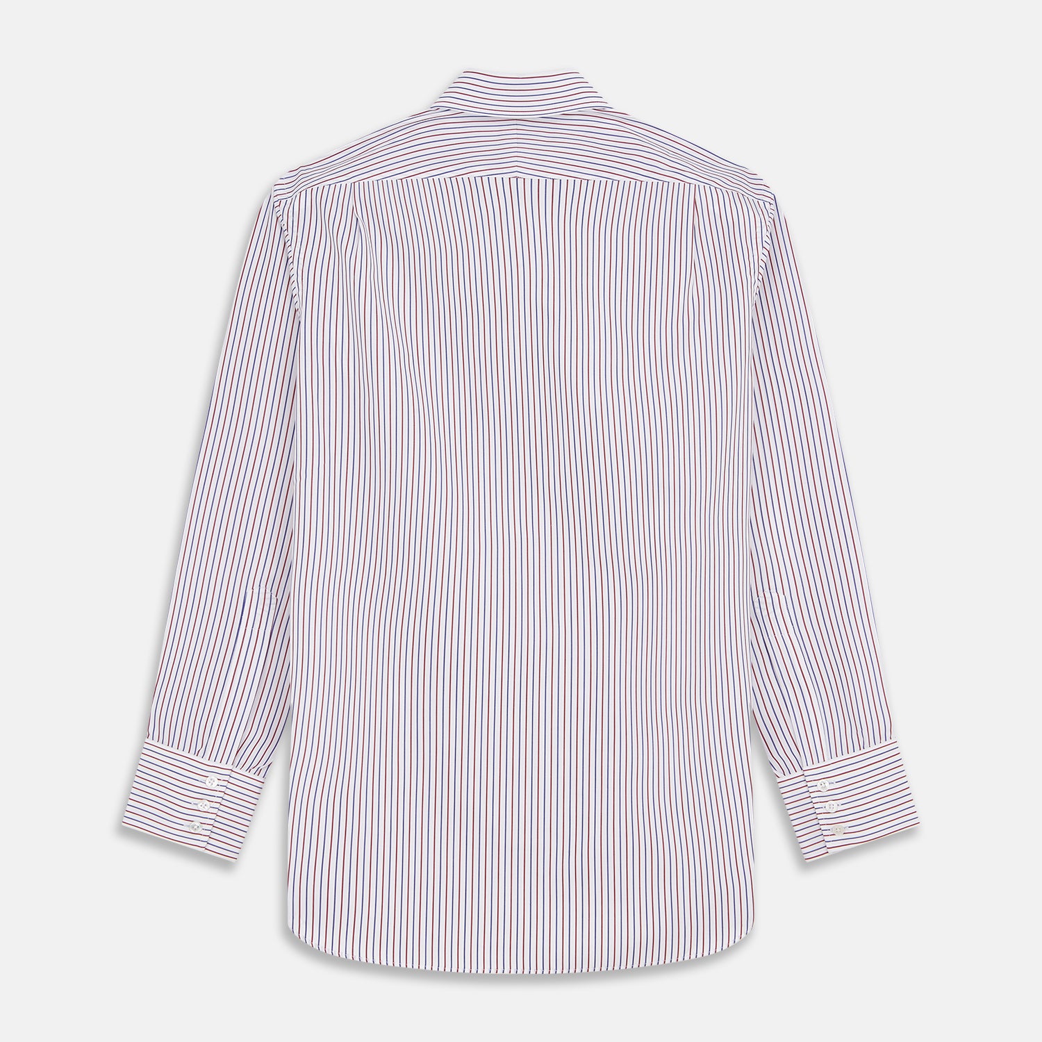 View 5 of product Red and Blue Stripe Cotton Regular Fit Mayfair Shirt
