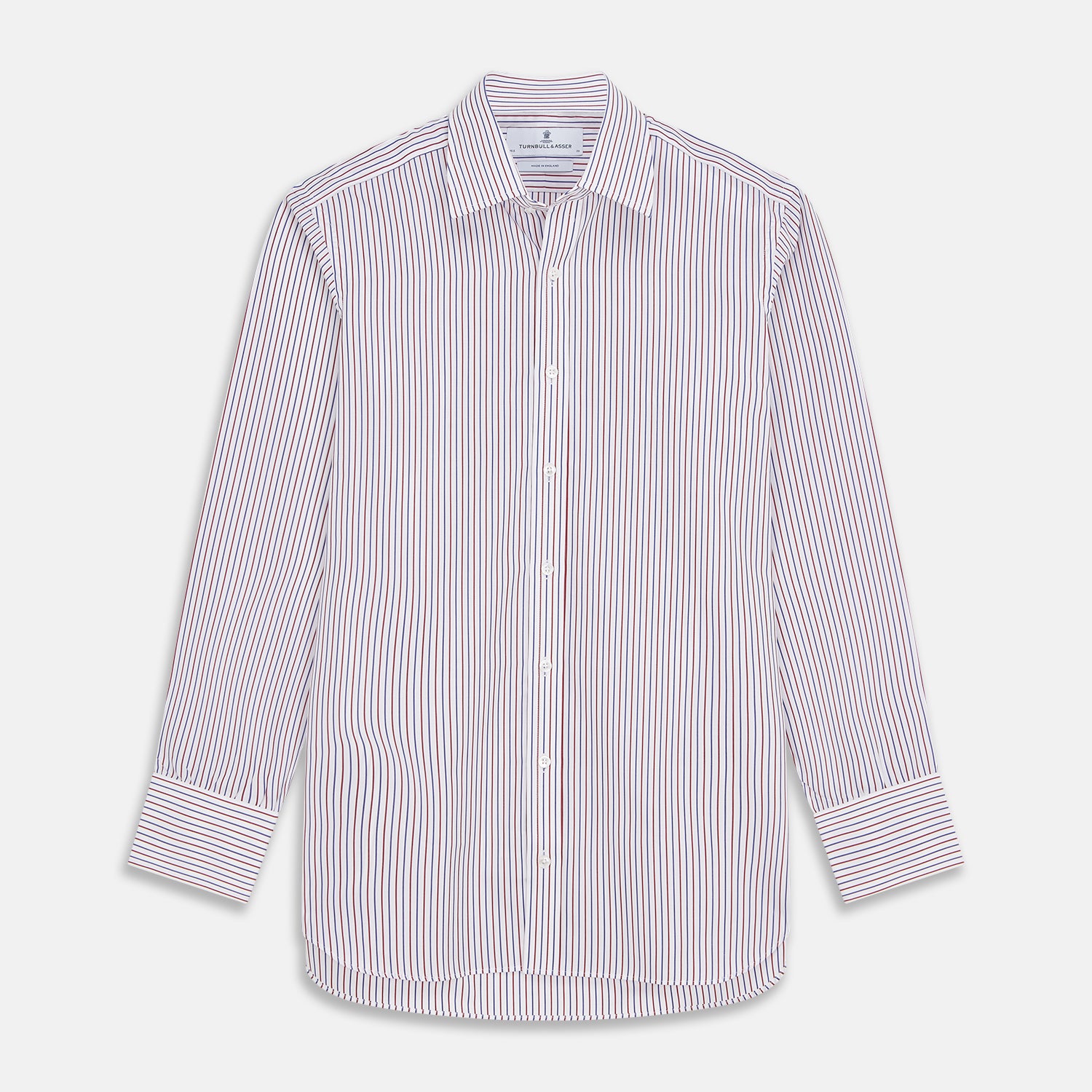 View 1 of product Red and Blue Stripe Cotton Regular Fit Mayfair Shirt