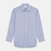 View 1 of product Blue and Navy Halo Stripe Cotton Regular Fit Mayfair Shirt
