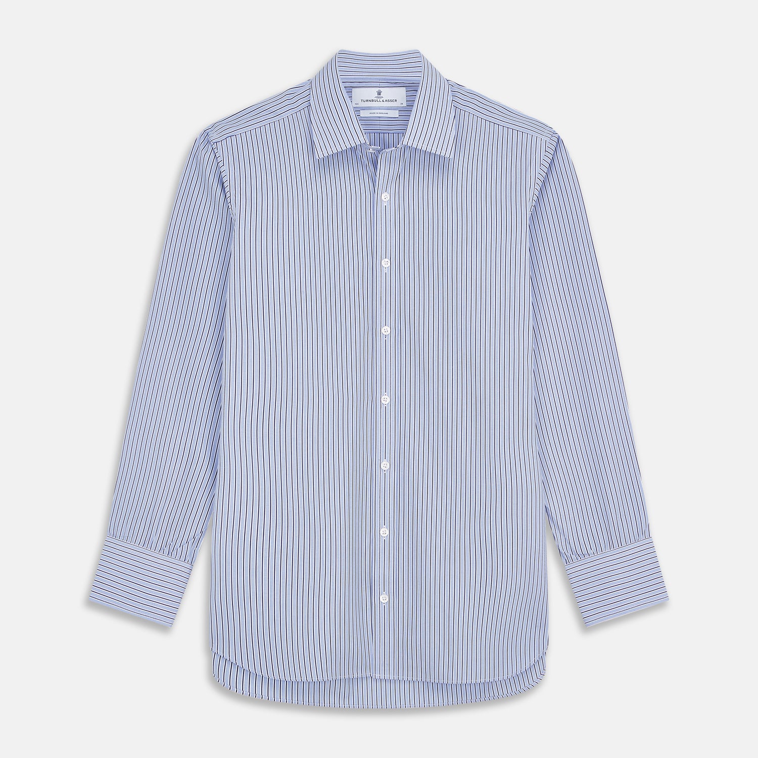 View 1 of product Blue and Navy Halo Stripe Cotton Regular Fit Mayfair Shirt