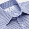 View 3 of product Blue and Navy Halo Stripe Cotton Regular Fit Mayfair Shirt