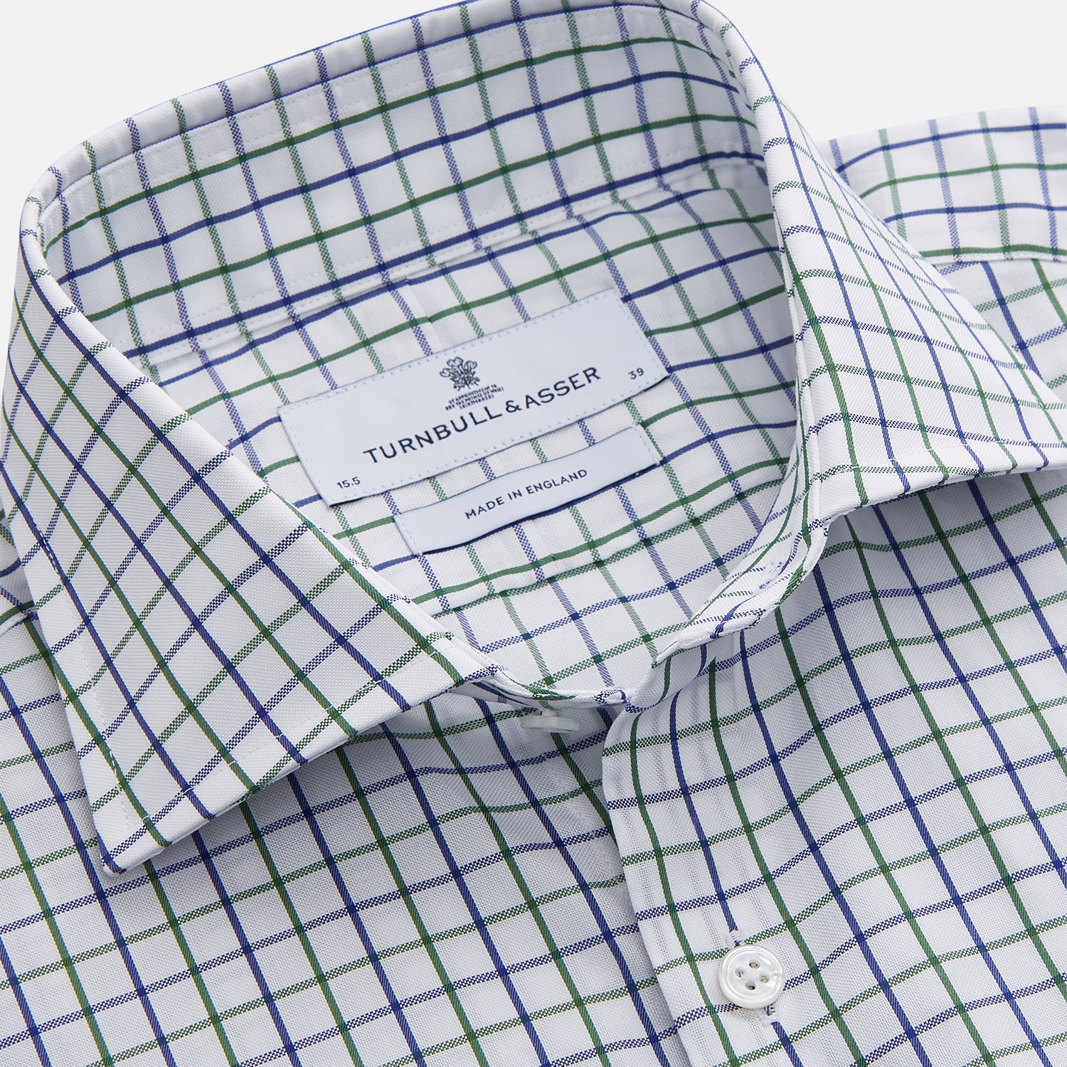 View 2 of product Green and Blue Check Cotton Tailored Fit Shelton Shirt