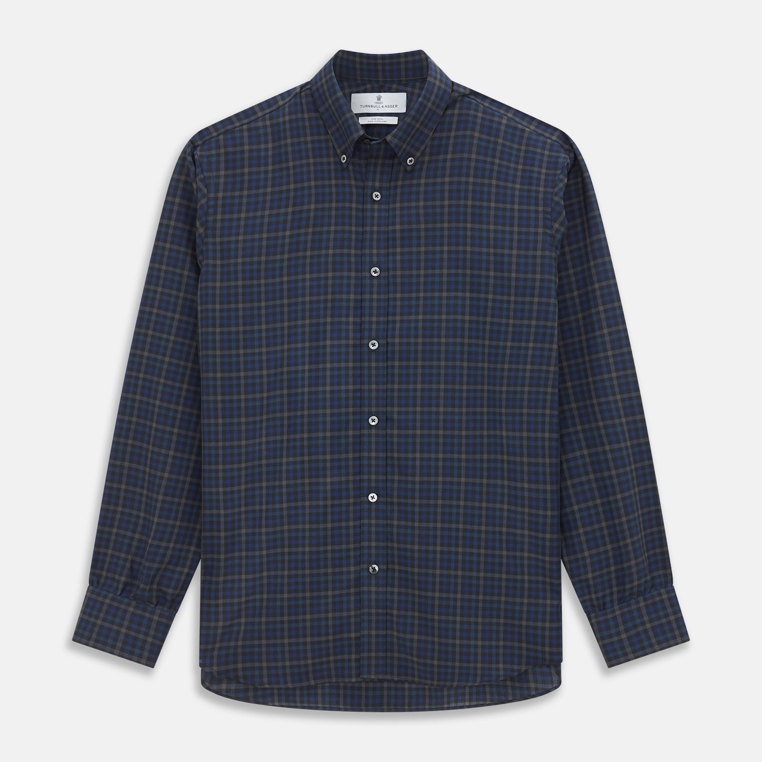 View 1 of product Blue Multi Check Wool Weekend Fit Hayne Shirt