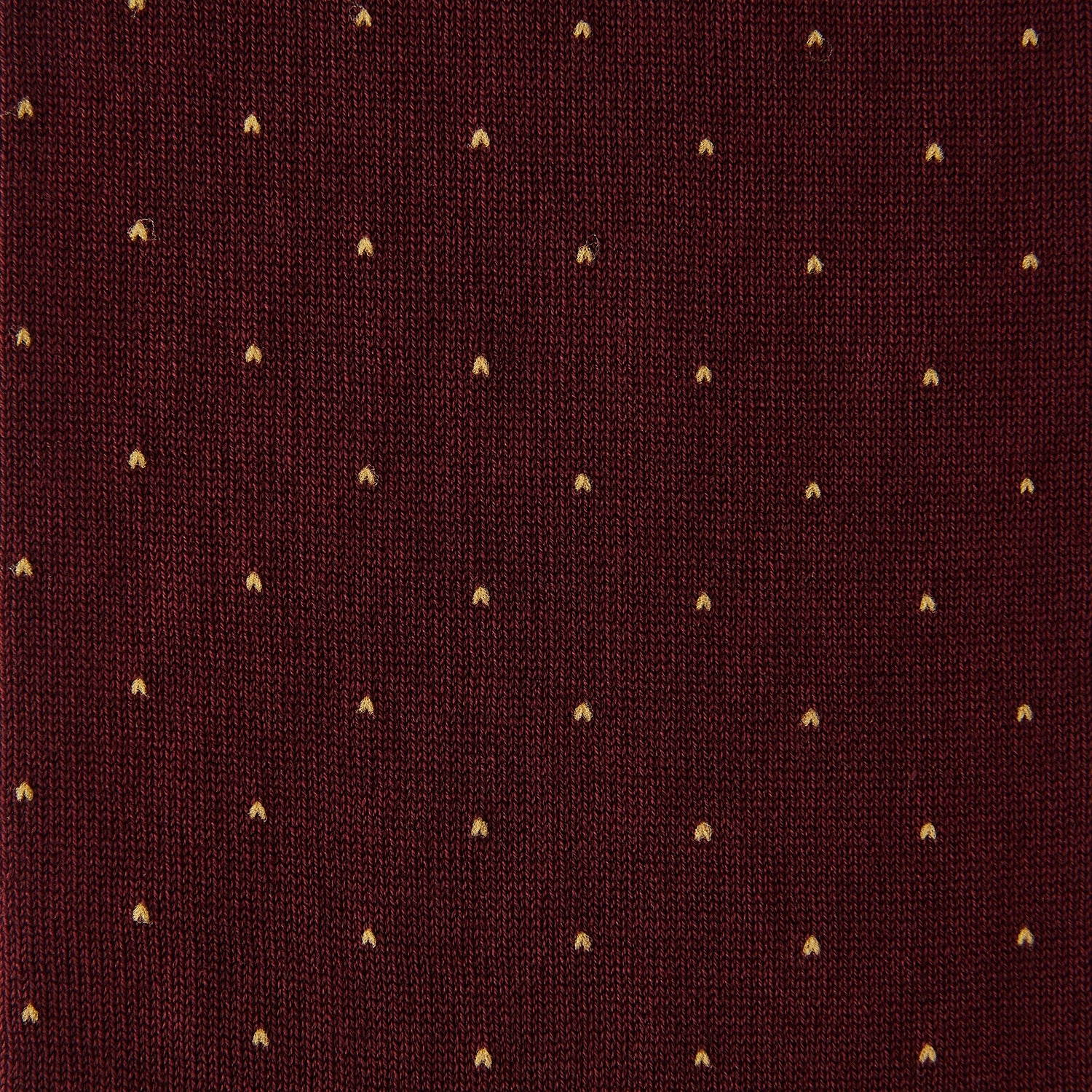 Burgundy and Gold Polka Dot Cotton Mid-length Socks