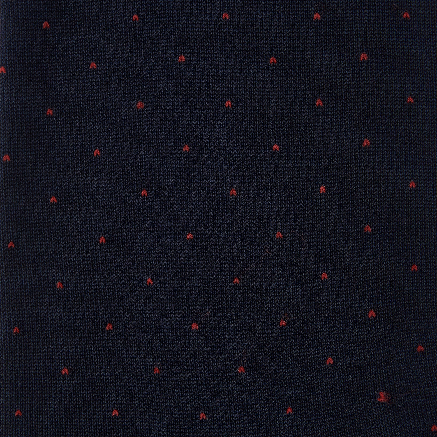 Navy and Red Polka Dot Cotton Mid-length Socks