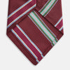 View 3 of product Burgundy Multi Stripe Silk Tie