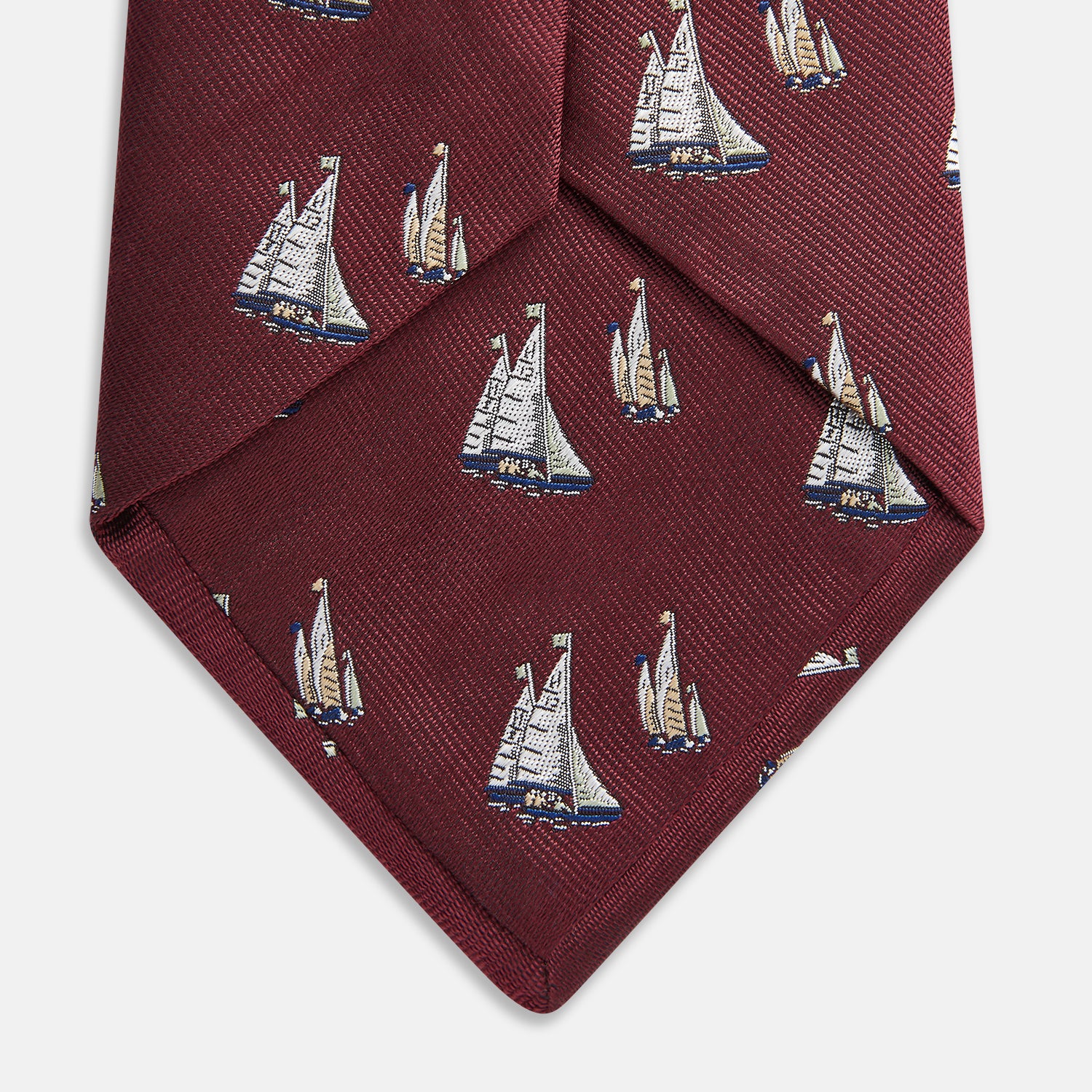 View 3 of product Burgundy Racing Yachts Silk Tie