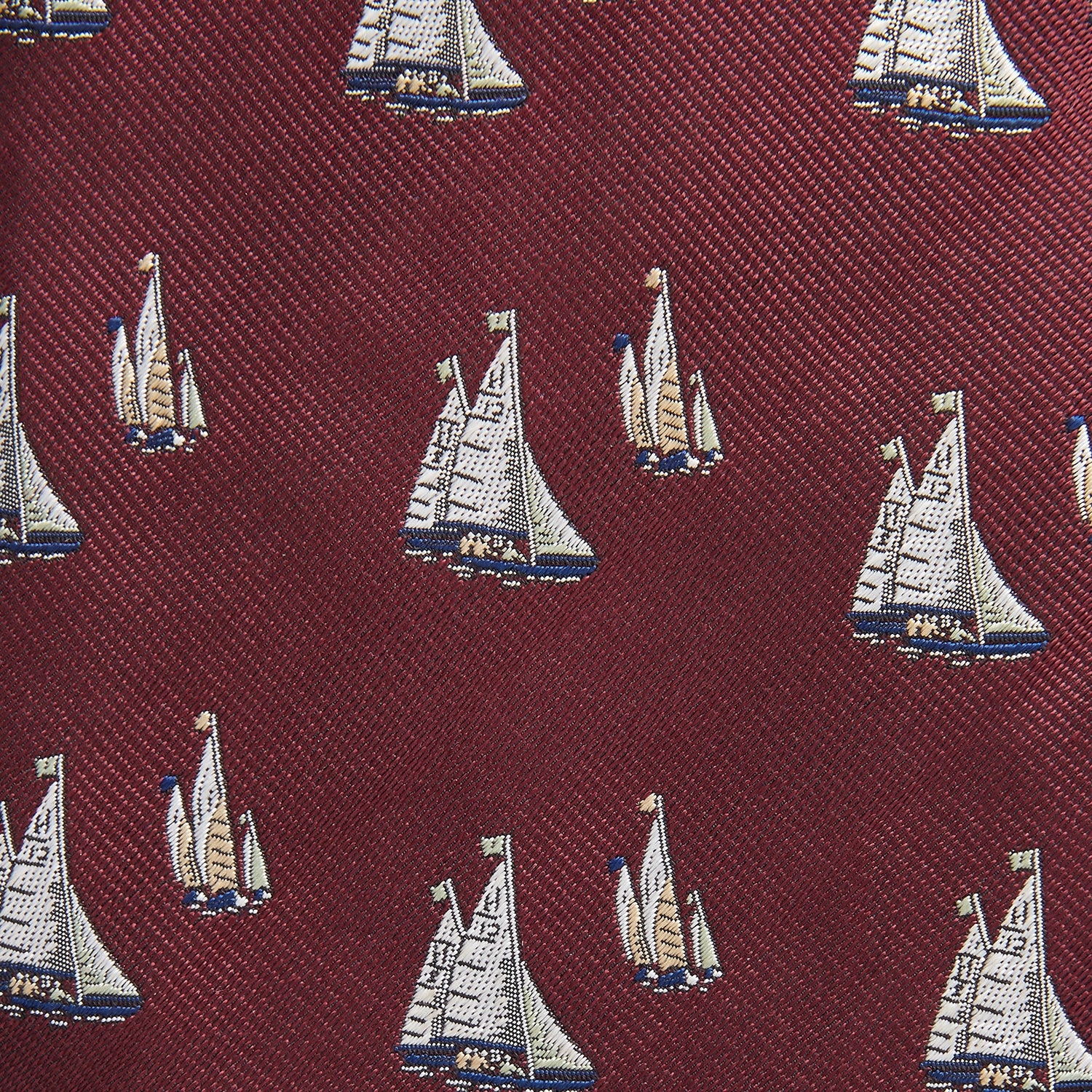 View 2 of product Burgundy Racing Yachts Silk Tie