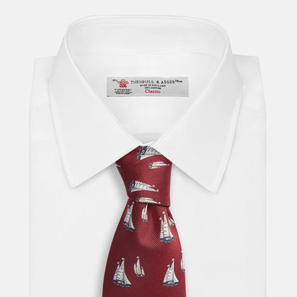 Burgundy Racing Yachts Silk Tie Image 3