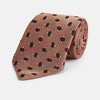 Bronze and Chocolate Brown Tile Silk Tie