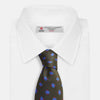 View 4 of product Dark Green and Blue Tile Silk Tie