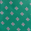View 3 of product Kelly Green and Grey Tile Silk Tie