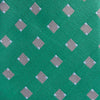 Kelly Green and Grey Tile Silk Tie