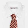 View 4 of product Red and Peach Houndstooth Wool Blend Tie