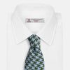 View 4 of product Green and Blue Houndstooth Wool Blend Tie