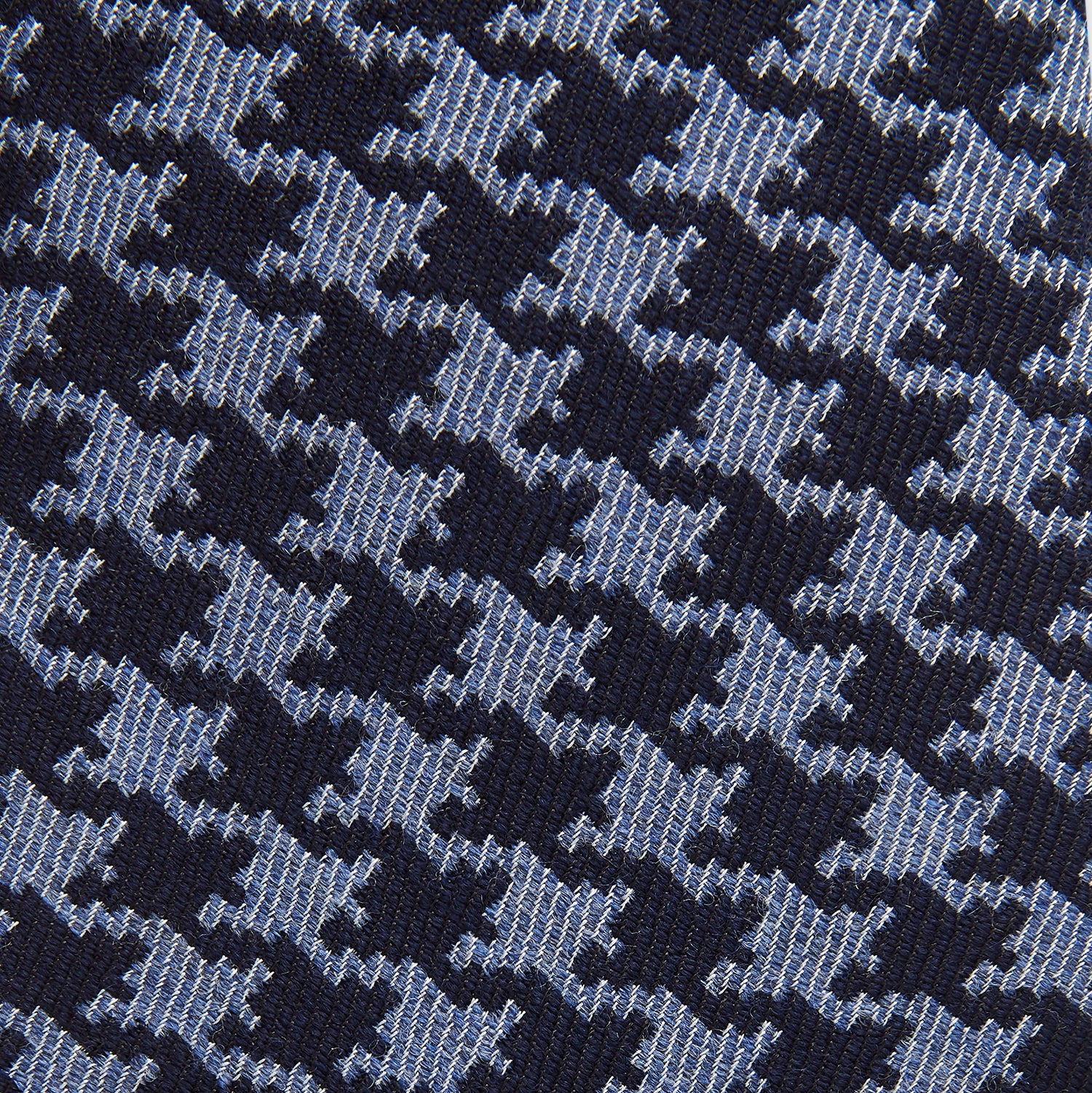 View 2 of product Navy and Blue Houndstooth Wool Blend Tie