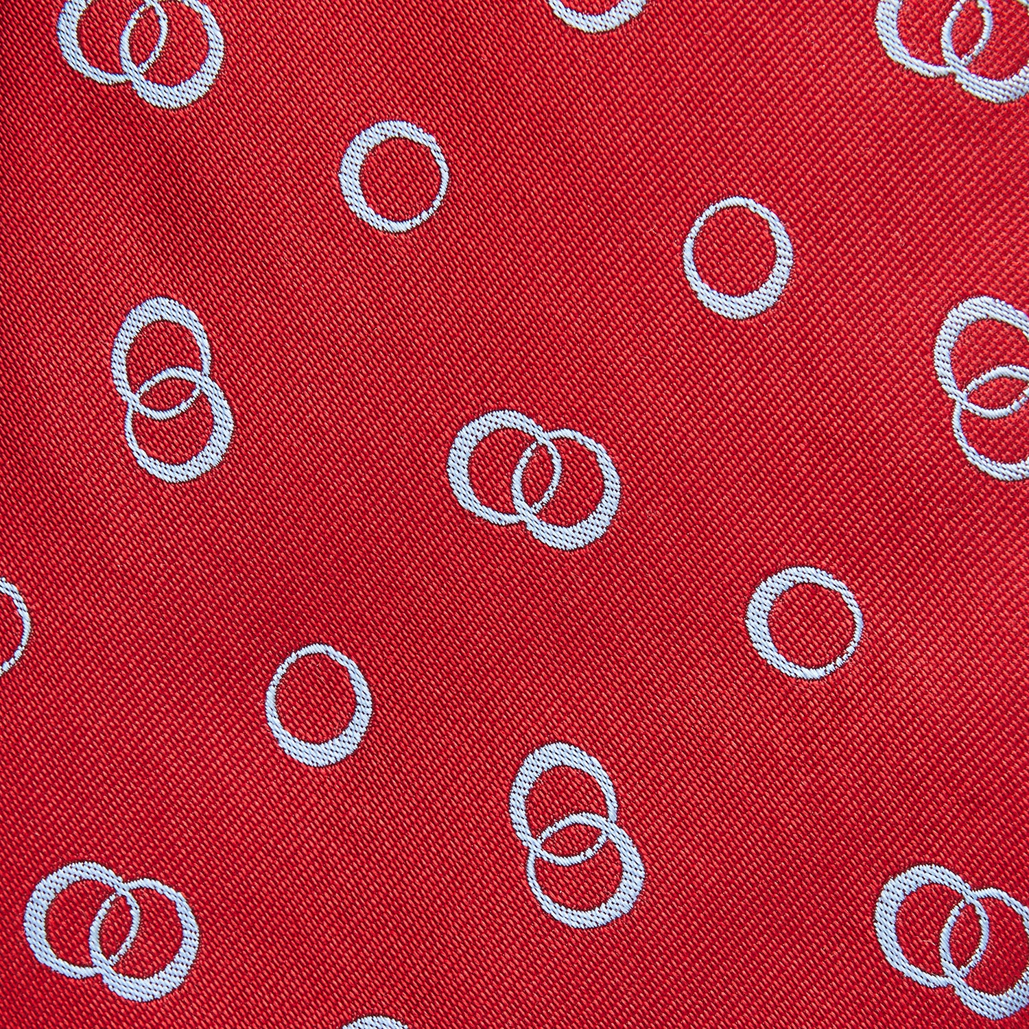 View 2 of product Red Geometric Rings Silk Tie