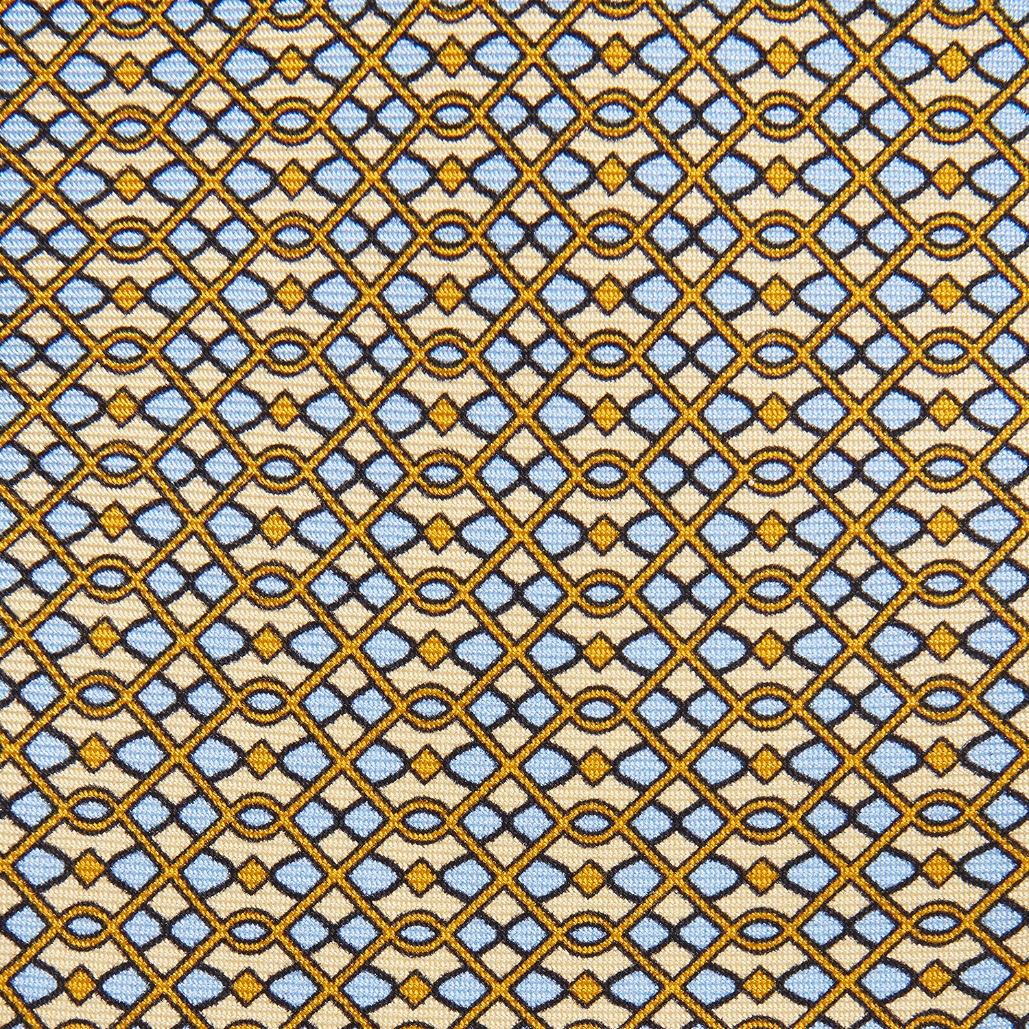 View 2 of product Yellow and Pale Blue Art Deco Silk Tie
