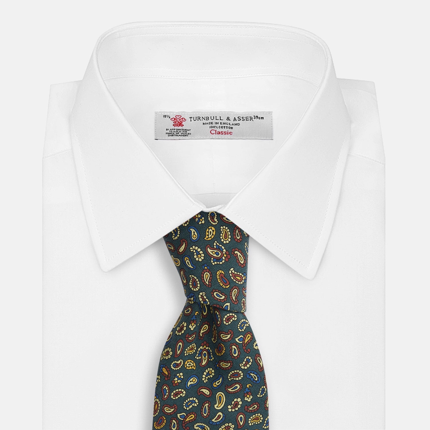 View 4 of product Marine Blue Paisley Silk Tie