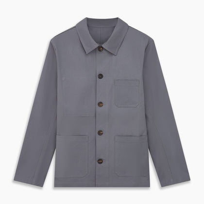 Charcoal Grey Organic Cotton Blend Remy Chore Jacket Image 4