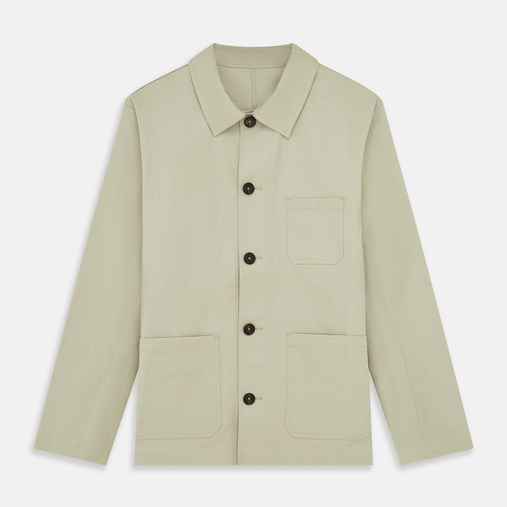 Tan Organic Cotton Blend Remy Chore Jacket