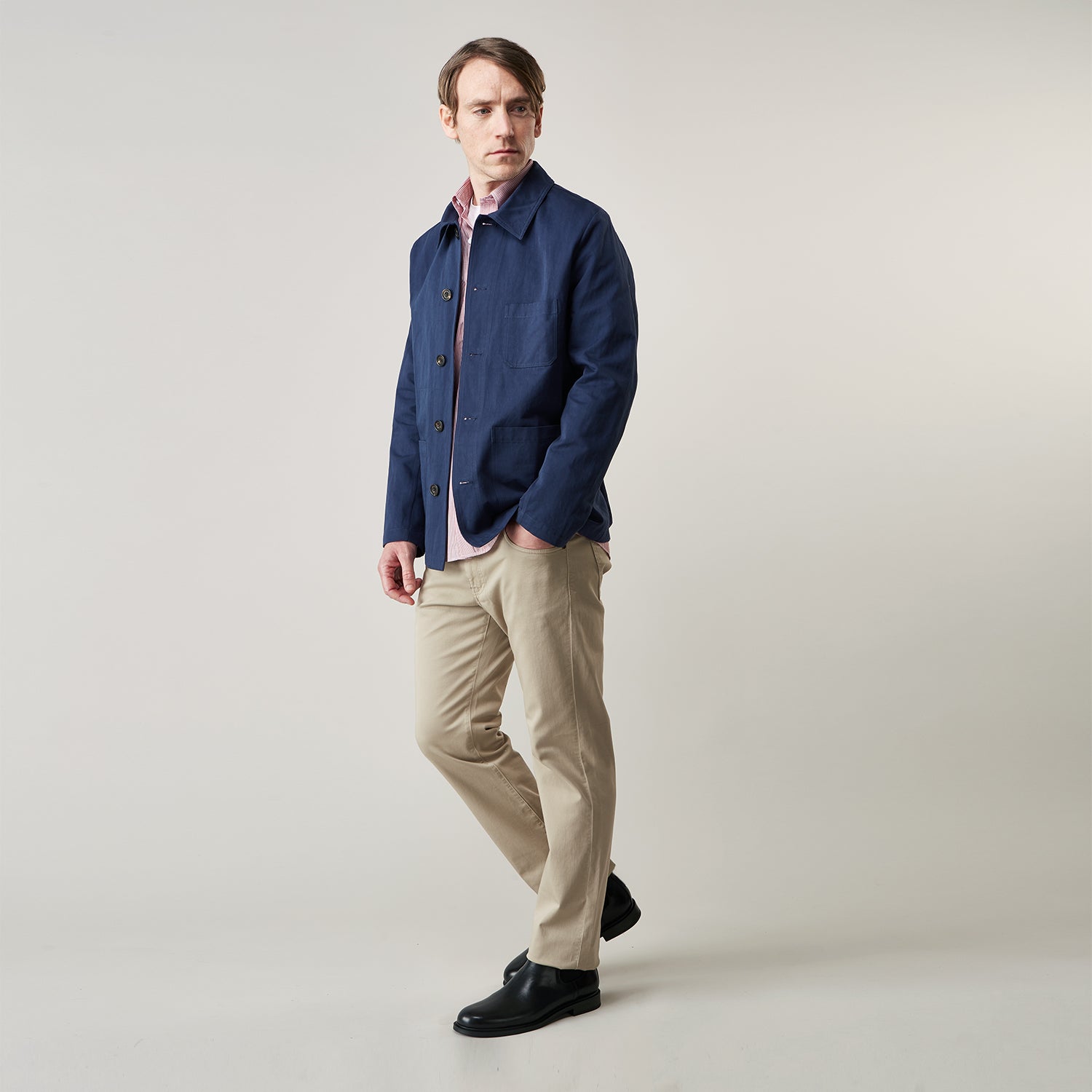 View 2 of product Khaki Stretch Cotton Five-Pocket Mylo Jeans