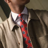View 2 of product Red Shadow Spot Printed Silk Tie