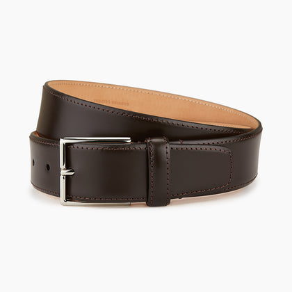 Dark Brown Nubuck Leather Evening Belt Image 2