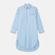Light Blue Piped Cotton Nightshirt