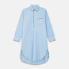 Light Blue Piped Cotton Nightshirt
