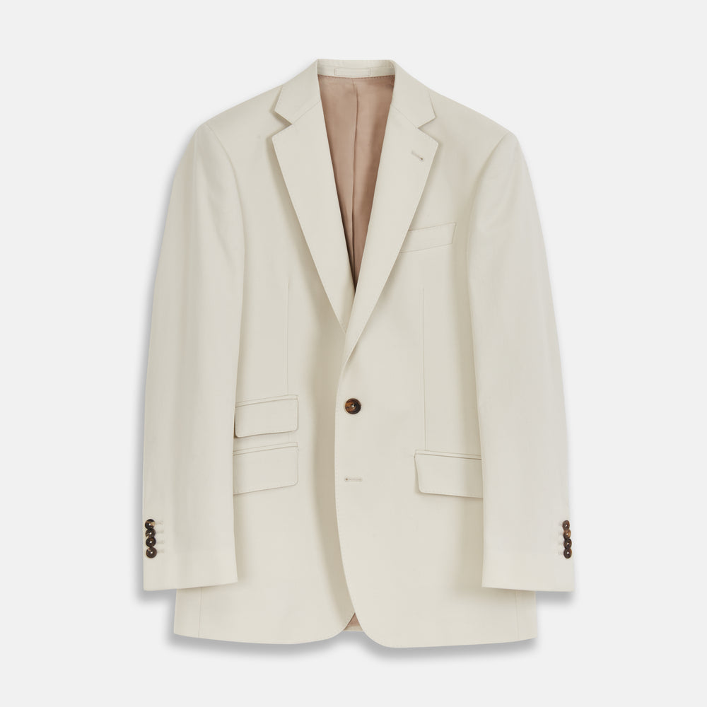 Stone Cotton Twill Jacket
