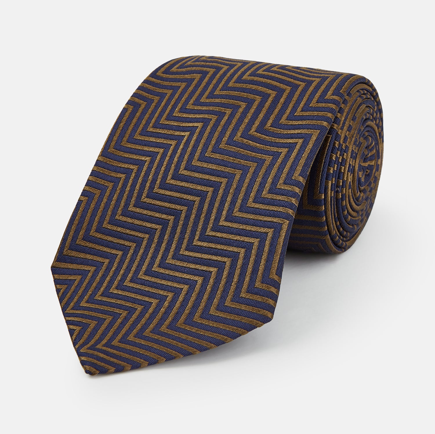 View 1 of product The World Is Not Enough Zig Zag Silk Tie As Seen on James Bond