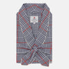 View 1 of product Navy and Red Archive Check Cotton Dressing Gown