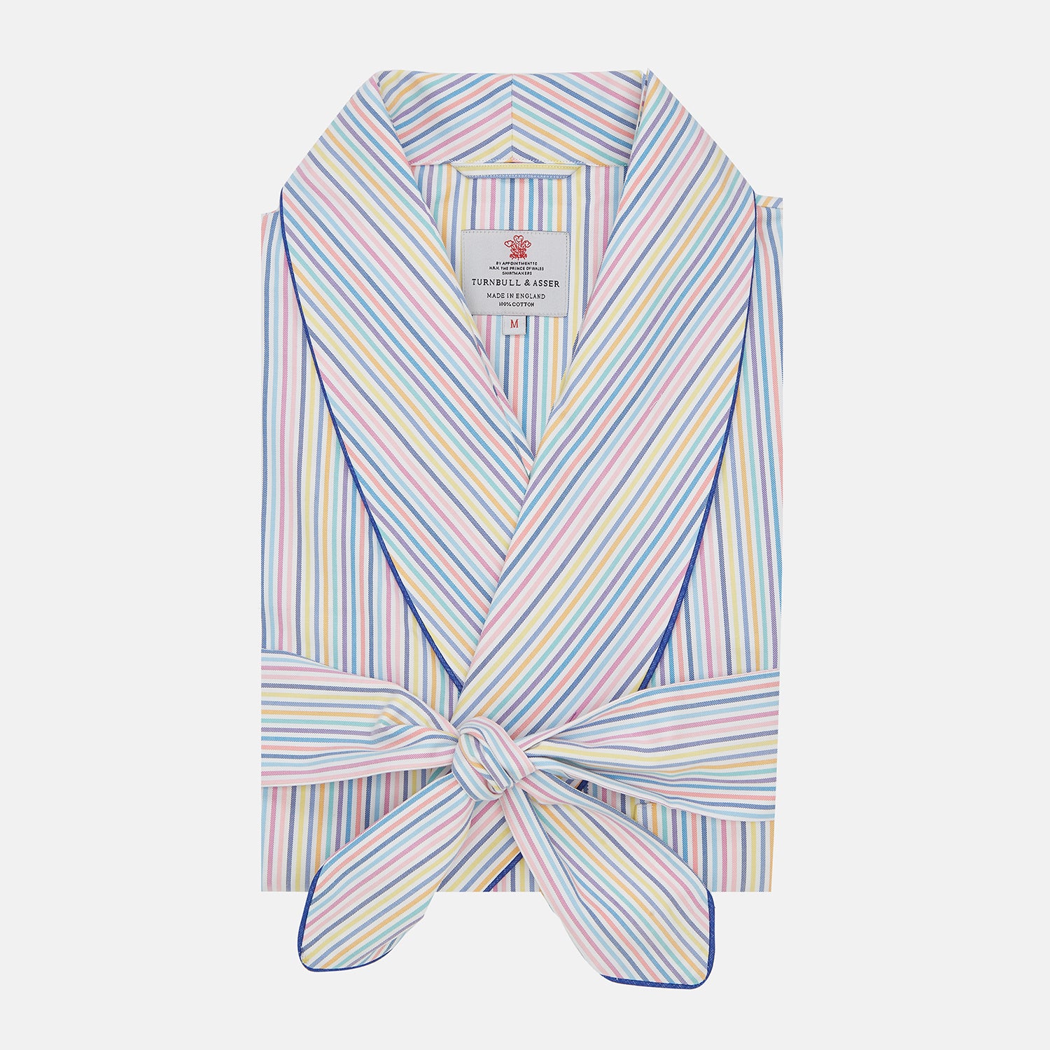 View 1 of product Multi-coloured Twill Cotton Stripe Dressing Gown