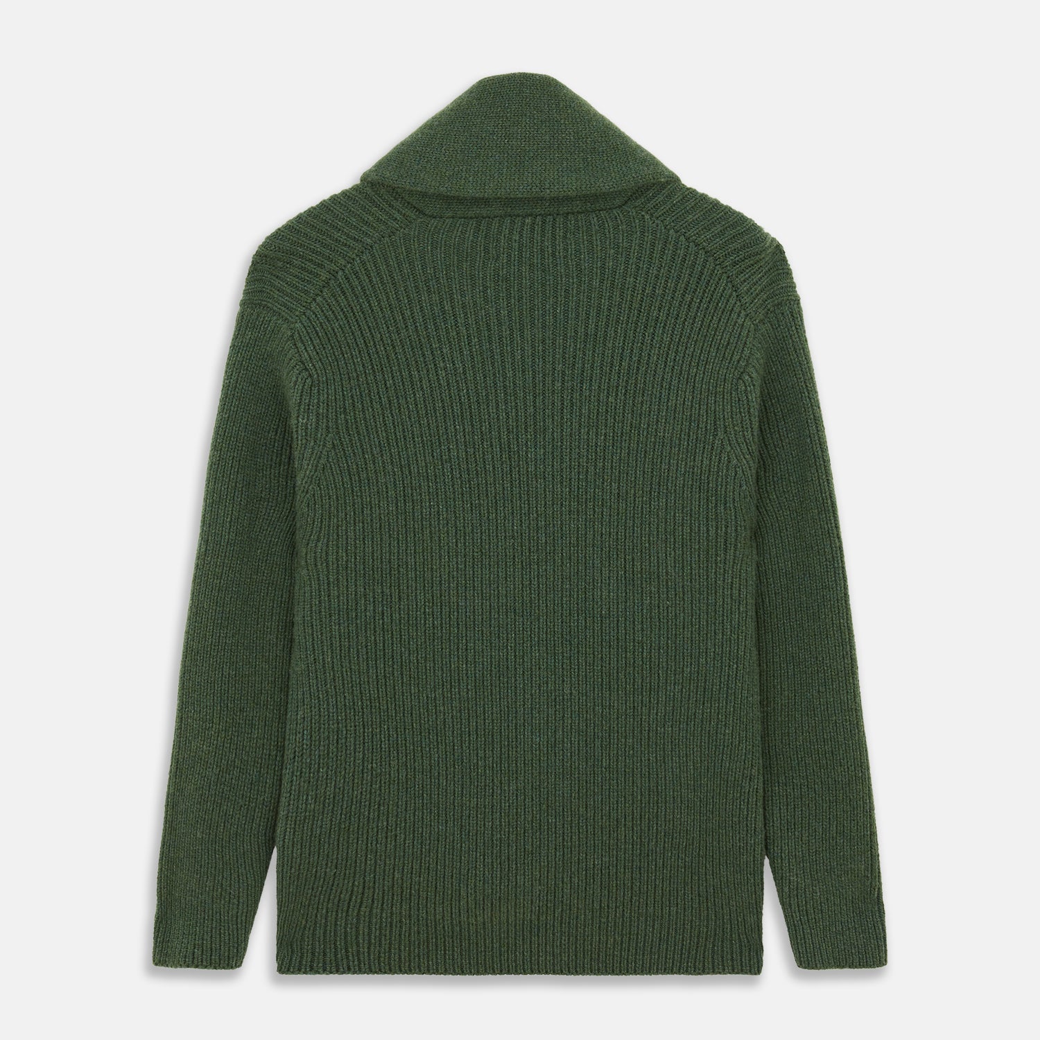 View 3 of product Serpentine Green Ribbed Cashmere Ainsley Cardigan