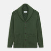 View 1 of product Serpentine Green Ribbed Cashmere Ainsley Cardigan
