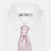 View 4 of product Baby Pink and Blue Circle Jacquard Silk Tie
